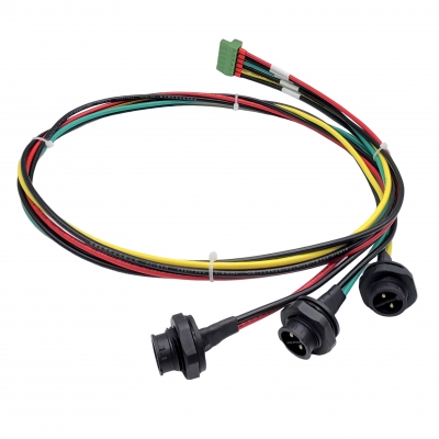 M16-2pins push lock IP67 waterproof panel mount male connector with 2.5mm2 wires